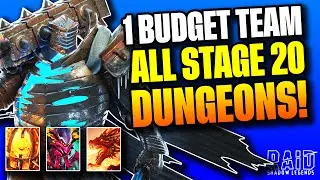 SINGLE NO LEGENDARY Speed Team For ALL Stage 20 Dungeons!!! Test Server | Raid Shadow Legends RPG