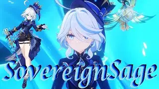Genshin Impact: Furina | Slow Camera Gaze Follow | Ousia (Darkness) Variation | Short Hair Version