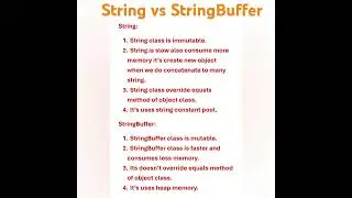 Daily Java interview questions | difference between string and stringBuffer 