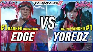 T8 🔥 EDGE (#1 Ranked Hwoarang) vs Y0Redz (#1 Ranked Xiaoyu) 🔥 Tekken 8 High Level Gameplay