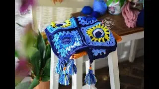 Carpeta La luna y el sol ( Paso a paso en crochet )