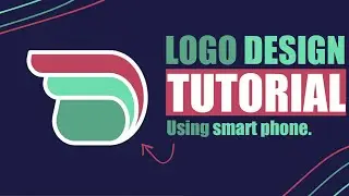logo design using mobile phone - vector ink - letter D logo