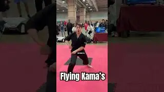 Flying Kama’s Skills | Black Belt Sport Karate Weapons #karate #martialarts #kamas #taekwondo