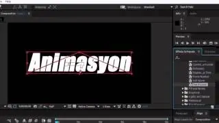 39-Adobe After Effects: Yazi Efektleri
