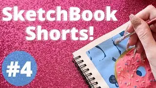 SketchBook Shorts Series #4! You Asked Me To Paint Food, I Did A Drippy Pink Donut With Sprinkles!
