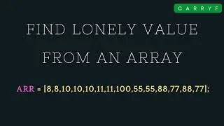 Find lonely value from an array  (JavaScript)