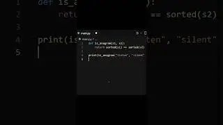 Check Is it Anagram Program |  Python Coding for Beginners | Python Program #4 