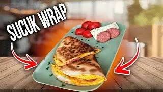 TikTok Tortilla Wrap Recipe! Breakfast wrap with sucuk and egg in 10 minutes. TASTY!