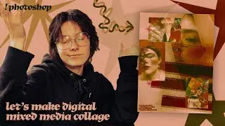 mixed media collage but digitally: using textures, scans and text.