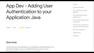 App Dev - Adding User Authentication to your Application: Java  Qwiklab