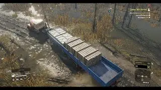 Snow Runner - Lumber Mill Revival -deliver concrete blocks and metal beams to the broken lumber mill