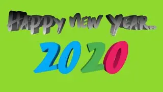Green screen video background effect Vfx effect Happy New year 2020 effect Caroma Key