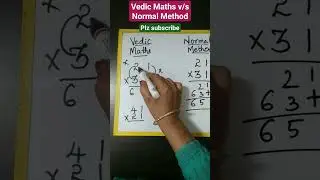Normal Method verses Vedic Maths 