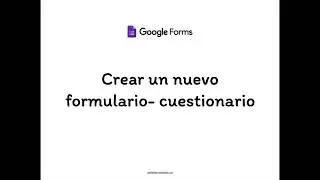 crear nuevo formulario como cuestionario