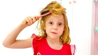 Nastya requires dad to pretend to play dress up