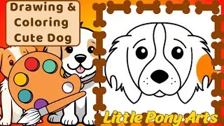 How To Draw a Cute Dog 🐶🎨rasm chizish🎨Жеңіл сурет салу🐶Easy Dog Drawing &Painting For Kids #youtube