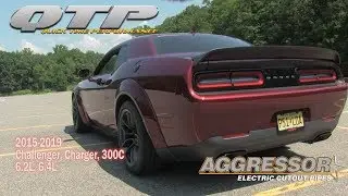 QTP 2015-2019 Challenger, Charger, 300C 6.2/6.4L Aggressor Cutout Pipes