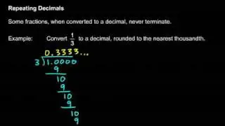 Prealgebra 5.5c - Repeating Decimals