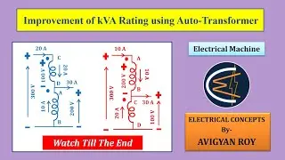 Improvement of kVA Rating by Auto -Transformer ||  Electrical Concepts.