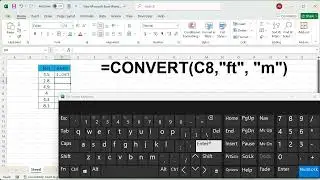 How to convert feet into meters in excel