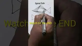 Fish drawing with spiral and design #viral #shorts #fishdrawing