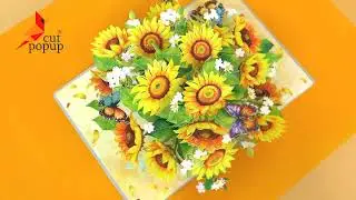 Sunflower 3D Greeting Card For Her