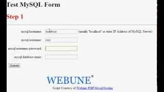 Simple Php Mysql Connection Test Script