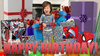 THEO'S 3rd BIRTHDAY MORNING PRESENT OPENING!