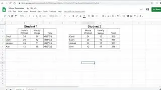 Show Formulas in Google Sheets
