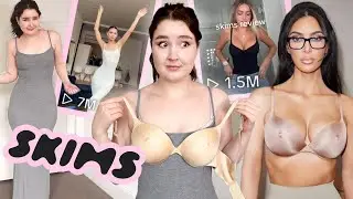 Trying Viral SKIMS Clothing *kim k you ok?* | Skims Try On Haul + Review