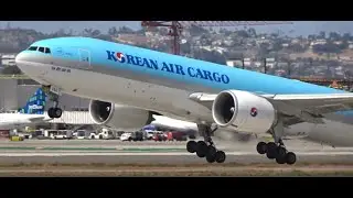 Korean Air Cargo Boeing 777 200F [HL8252] Takeoff LAX 25L