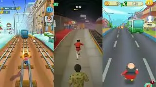Coolie No.1 running Vs Motu patlu Vs Subway Princess running | Android Gameplay | no.1 video masti