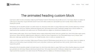 How to create an animated heading custom block in Gutenberg using CBB Pro WordPress