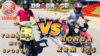 Honda Xrm vs Yamaha Mio | Battle of loaded 201 meters |DRAGRACE