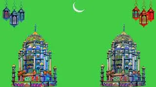 Beautiful islamic green screen video