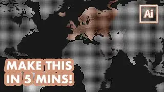 How I made this Dotted World Map in Adobe Illustrator! (Beginner Friendly)