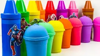 Marvel's Spider-Man CRAYONS Unboxing with Kinetic Sand Coffee Box ASMR: Hulk,Thor, Iron Man, Batman