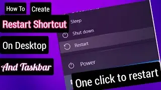 How to create Restart Button on Desktop or Taskbar