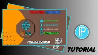 Business card design in Pixellab app || Business card size in pixellab || @LahiruLakshan9