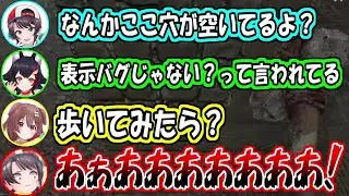 スバルにしか見えない穴に落ちるスバル【大空スバル/大神ミオ/戌神ころね】
