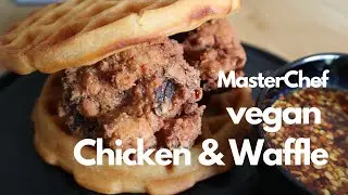 Recreating MasterChef Australia Darrsh's Vegan Recipe | Fried Oyster Mushrooms & No-Dairy Waffles