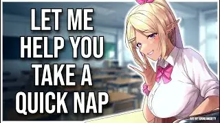 3DIO ASMR | Popular BFF Helps you Sneak a Nap in Class📝| Valley Girl Accent Rambles & Head Scratches