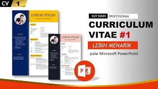 CV DESIGN #1  |  Cara Membuat CV Keren & Profesional di Microsoft PowerPoint | Curriculum Vitae