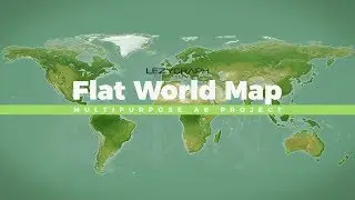 After Effects - Flat World Map