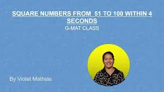 How to know how many square numbers from 51 to 100 within 4 seconds!