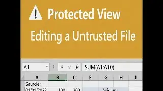 How To Turn Off Protected View in Excel | Stop Security Warning Message | 