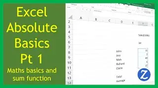 Excel - The absolute basics, How to use the Sum function in Excel