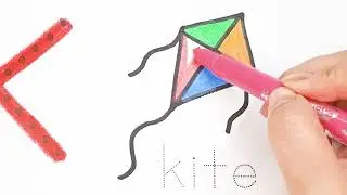 알파벳 J,K,L 단어들의 점선 그림을 그리고 색칠하면서 영어 단어를 배우기| Learn Alphabet J,K,L Words With Drawing and Coloring