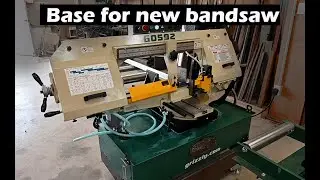 Base mount for Grizzly G0592 metal bandsaw