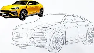 How to Draw a Lamborghini Urus | Realistic Pencil Drawing Tutorial Step by Step